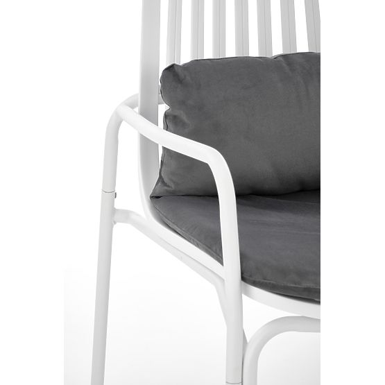 Relaxsessel MELBY, Gestell - weiß, Polsterung - grau (2p=6 Stück)