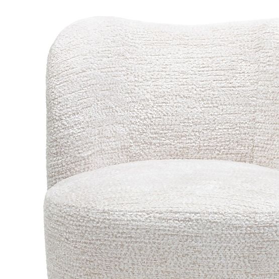 Relaxsessel Monroe beige/natur, runde Formen, Kugelbeine