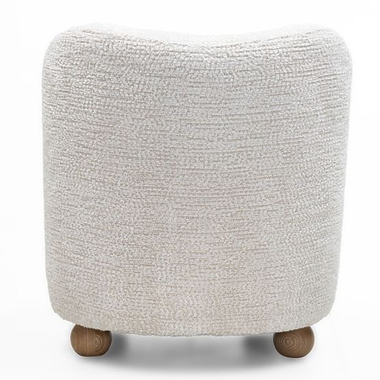 Relaxsessel Monroe beige/natur, runde Formen, Kugelbeine