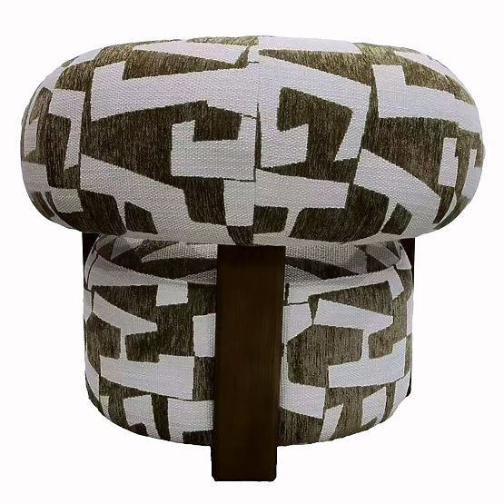 Relaxstuhl Maribel oliv-creme/nussbaum, abgerundete Formen