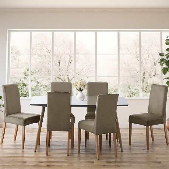 RESTILO Sofabezug SENTO Farbe Beige glatter klassischer Stil