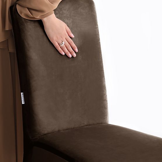 RESTILO Sofabezug SENTO Farbe Braun glatter klassischer Stil