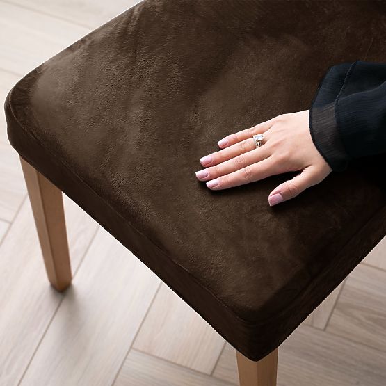 RESTILO Sofabezug SENTO Farbe Braun glatter klassischer Stil