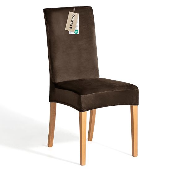 RESTILO Sofabezug SENTO Farbe Braun glatter klassischer Stil