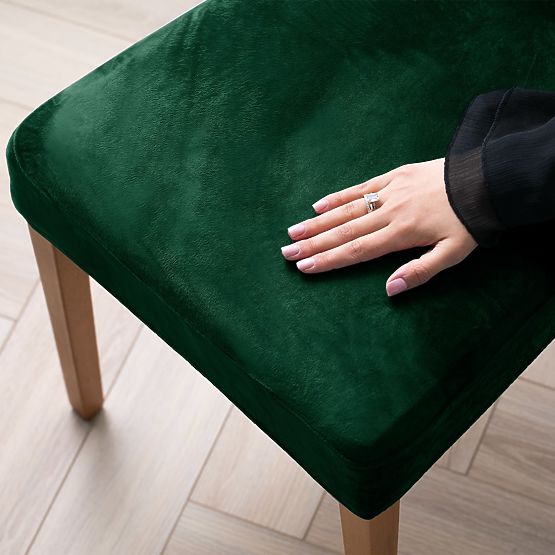 RESTILO Sofabezug SENTO Farbe Flaschengrün glatter klassischer Stil