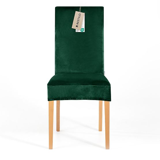 RESTILO Sofabezug SENTO Farbe Flaschengrün glatter klassischer Stil