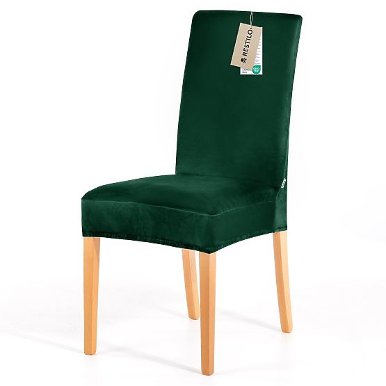 RESTILO Sofabezug SENTO Farbe Flaschengrün glatter klassischer Stil