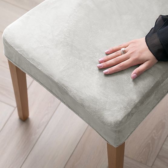 RESTILO Sofabezug SENTO Farbe Grau glatt klassischer Stil