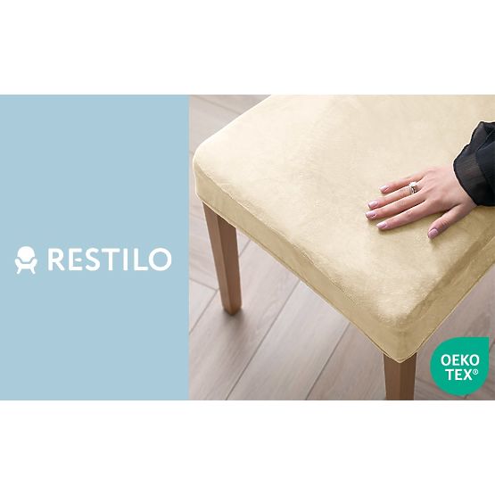 RESTILO Sofabezug SENTO Farbe Hellbeige glatter klassischer Stil