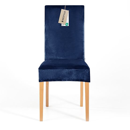 RESTILO Sofabezug SENTO Farbe Indigo glatter klassischer Stil