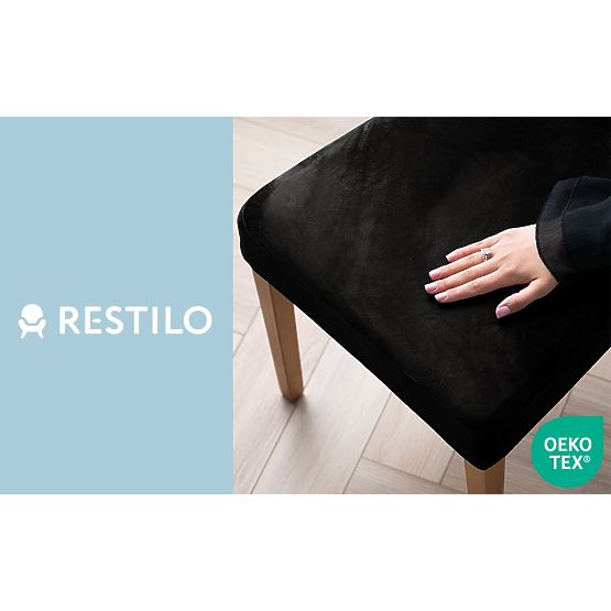 RESTILO Sofabezug SENTO Farbe Schwarz glatter klassischer Stil