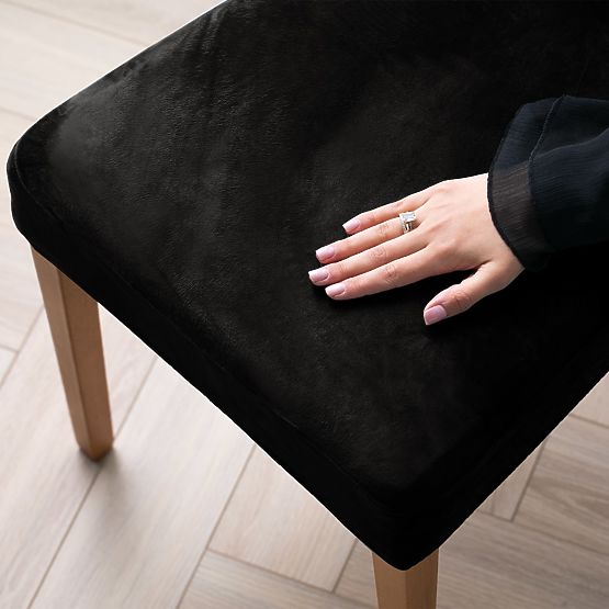 RESTILO Sofabezug SENTO Farbe Schwarz glatter klassischer Stil