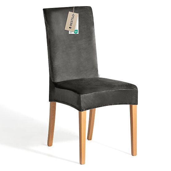 RESTILO Sofabezug SENTO Farbe Stahl glatt klassischer Stil