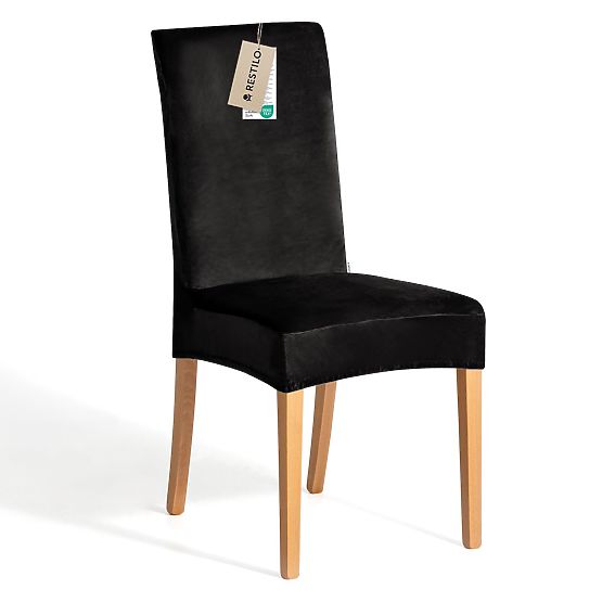 RESTILO Sofabezug SENTO schwarz glatt klassischer Stil