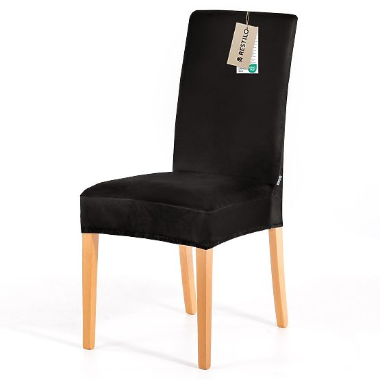 RESTILO Sofabezug SENTO schwarz glatt klassischer Stil