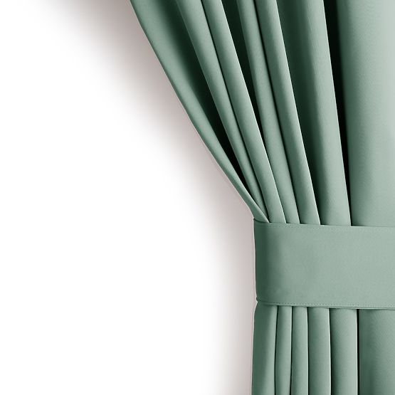 RESTILO Vorhang BLACKOUT Farbe Mint, klassischer Stil, silberne Ösen, Material bl