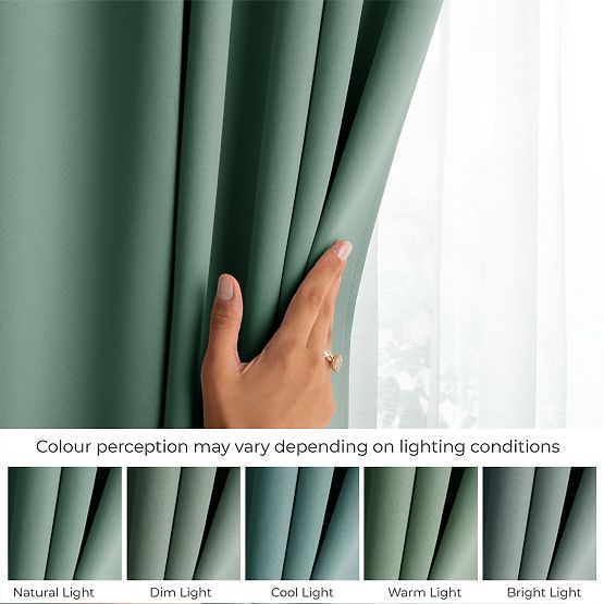 RESTILO Vorhang BLACKOUT Farbe Mint, Schlaufe, klassischer Stil, silberne Ösen, Material bl