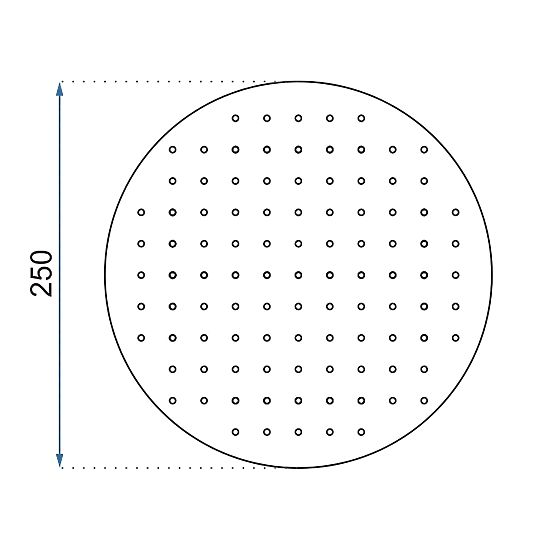 Runde Duschkopf Rea 25cm Gold