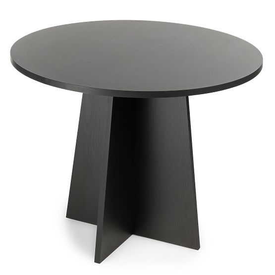 Runder Esstisch Merlo 100 cm, schwarz