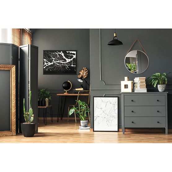 RUNDER SILBERNER SPIEGEL AM SEIL 40CM KLMH-0410S-1