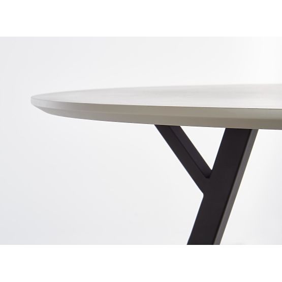 Runder Tisch BALROG, Gestell - schwarz, Platte - hellgrau (2p=1Stk)