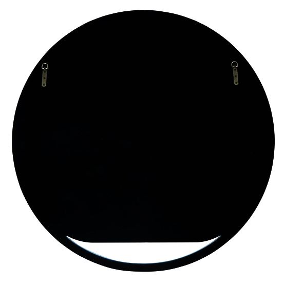 Rundes Hängespiegel Zelia, gedämpftes Blau, glänzend