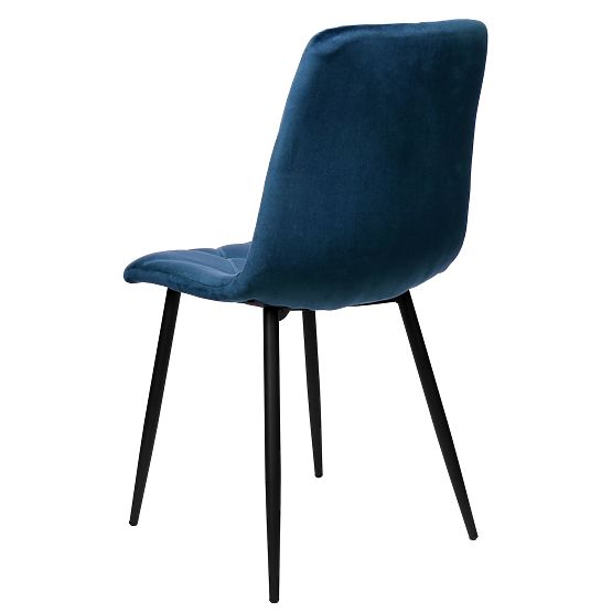 Samtgepolsterter Stuhl Madison blau Velvet