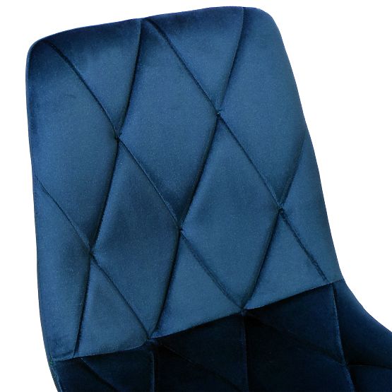 Samtgepolsterter Stuhl Madison blau Velvet