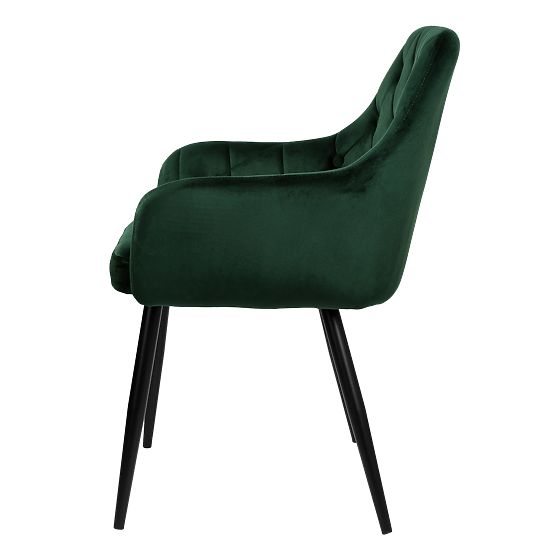 Samtstuhl ATLANTA VELVET dunkelgrün