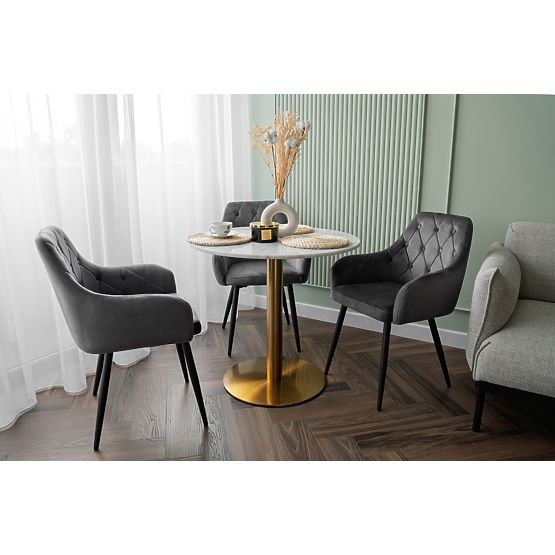 Samtstuhl ATLANTA VELVET graphit