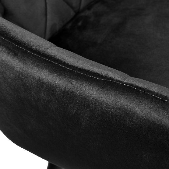 Samtstuhl ATLANTA VELVET schwarz