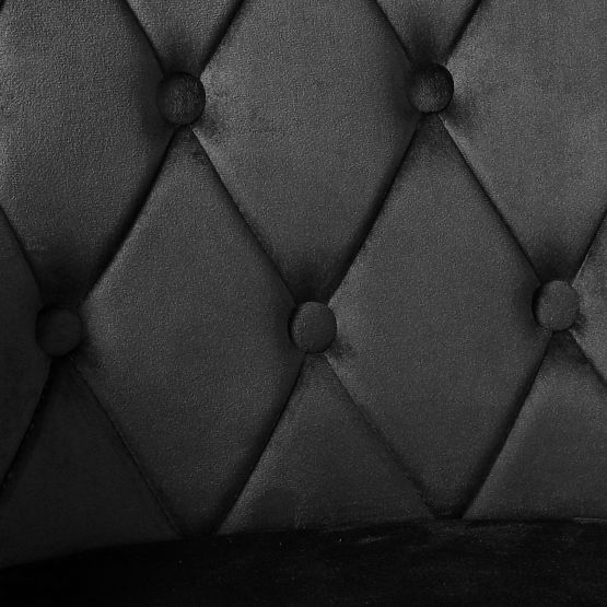 Samtstuhl ATLANTA VELVET schwarz