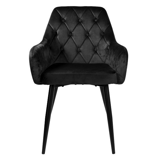 Samtstuhl ATLANTA VELVET schwarz