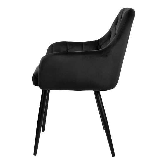 Samtstuhl ATLANTA VELVET schwarz