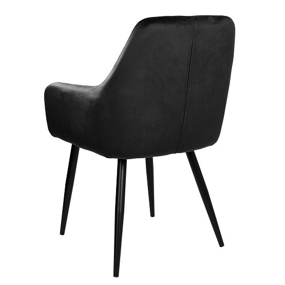 Samtstuhl ATLANTA VELVET schwarz