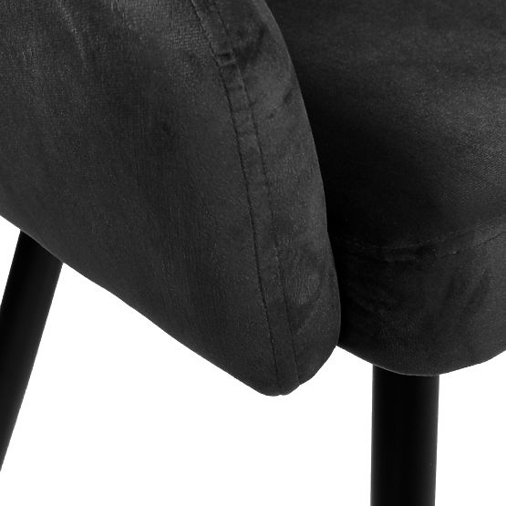 Samtstuhl ATLANTA VELVET schwarz