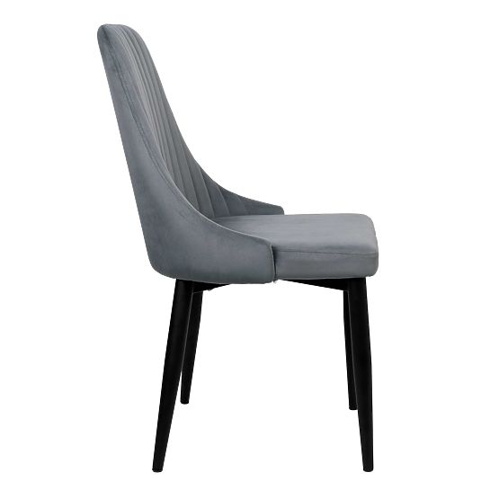 Samtstuhl LORIENT VELVET graphit