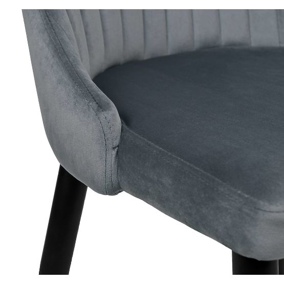 Samtstuhl LORIENT VELVET graphit