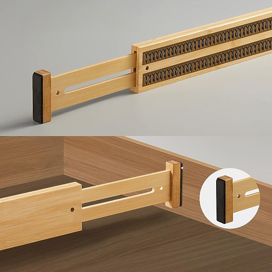 Satz von 4 Bambus-Schubladentrennern RITA