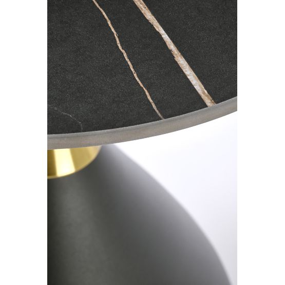 SCALITA Couchtisch schwarzer Marmor / schwarz / gold (2p=1 Stück)