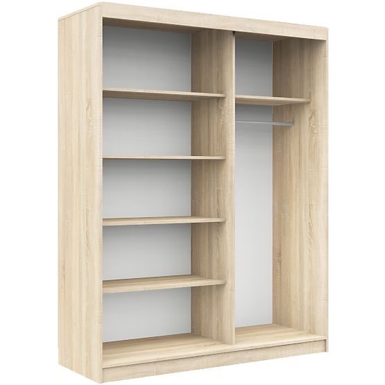 SCHIEBESCHRANK 150 cm CLP MONO SONOMA/WEISS