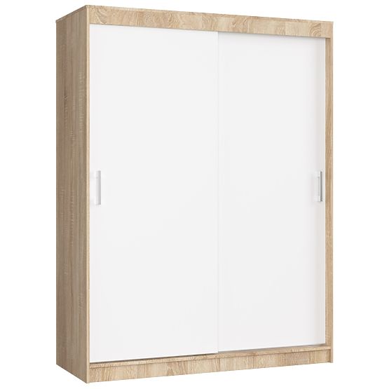 SCHIEBESCHRANK 150 cm CLP MONO SONOMA/WEISS