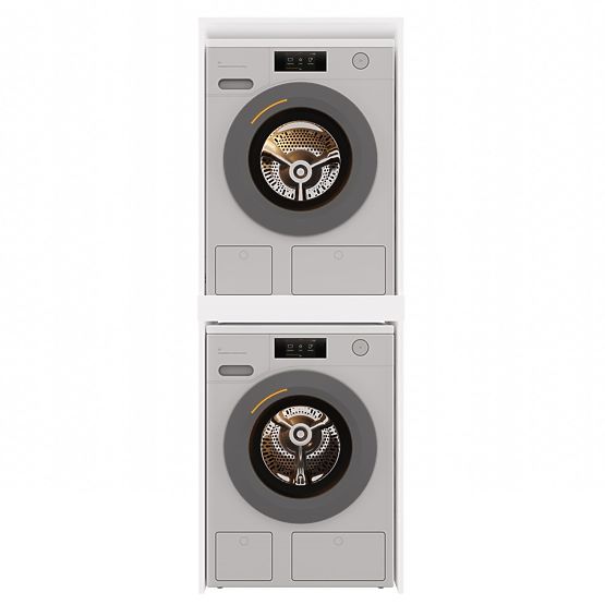 Schrank für Waschmaschine und Trockner POLA TWIN Weiß