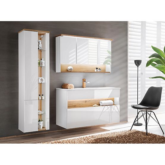 Schrank mit Spiegel 120 cm 3 Türen
