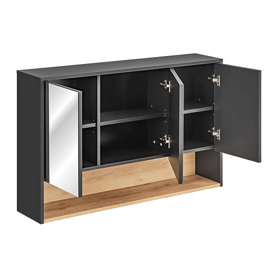 Schrank mit Spiegel 120cm 3 Türen