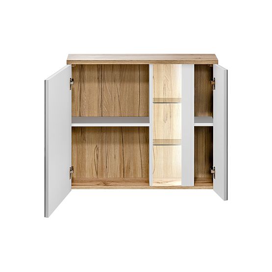 Schrank mit Spiegel 80 cm 2 Türen
