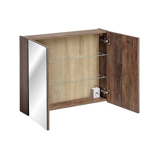 Schrank mit Spiegel 80 cm 2 Türen
