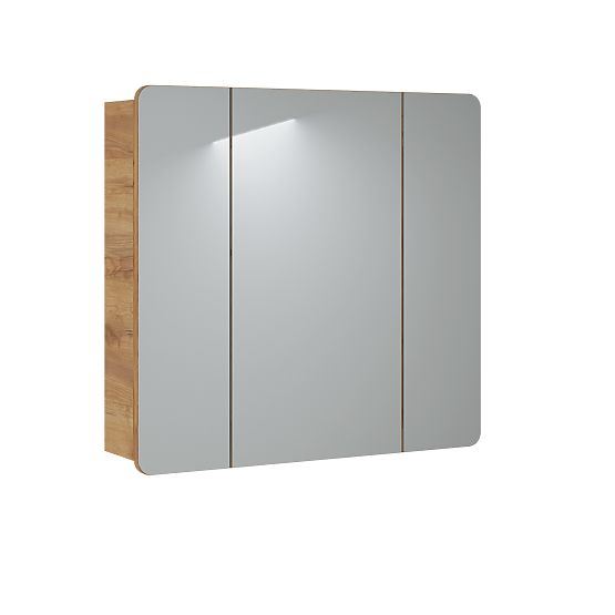 Schrank mit Spiegel 80cm 3 Türen
