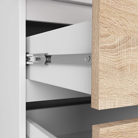 SCHRANK S90 2D 2SZ 2 SPIEGEL CLP PK WEISS / SONOMA