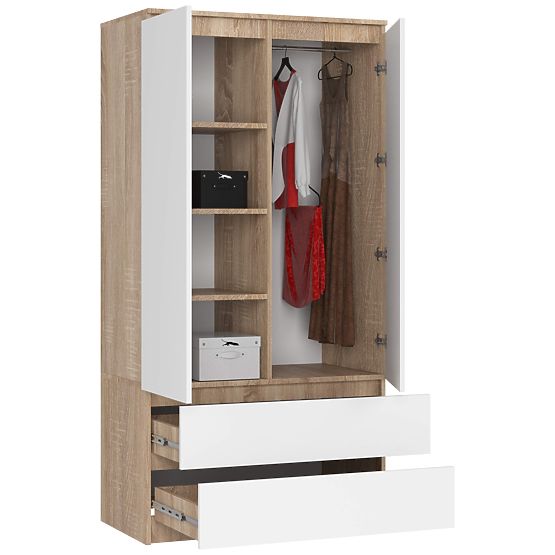 SCHRANK S90 2D 2SZ CLP PK SONOMA / WEISS
